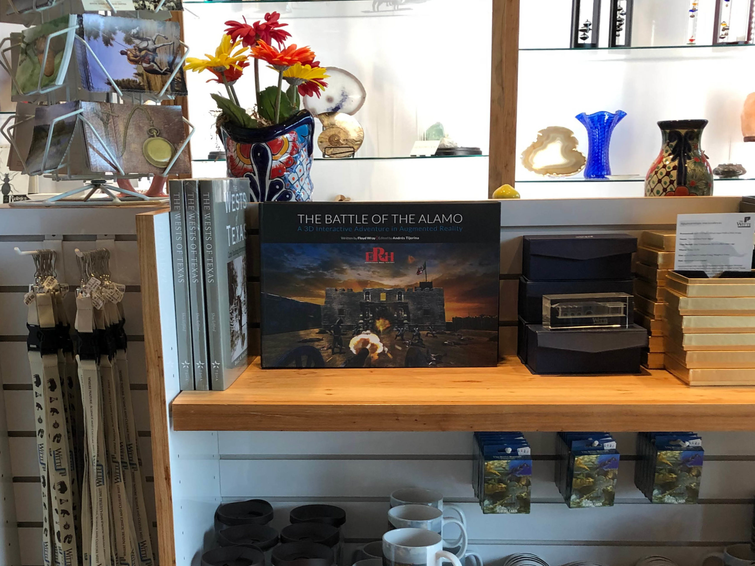 Museum Store Display Featuring Alamo Book