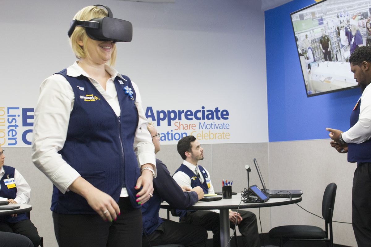 Wal-Mart employee training with virtual reality