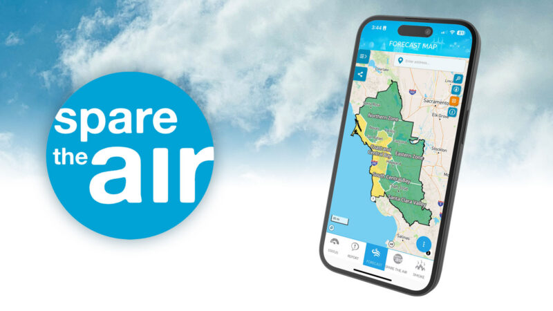 immersive solutions case study featured card showcasing the Spare The Air mobile application developed for Bay Area Air Quality Management